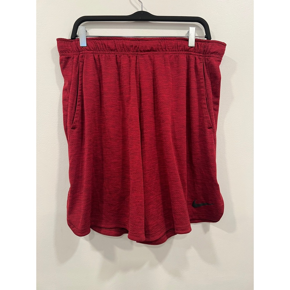 Nike Training Shorts Mens XXL Red Heathered Excellent Dri-FIT Basketball Gym